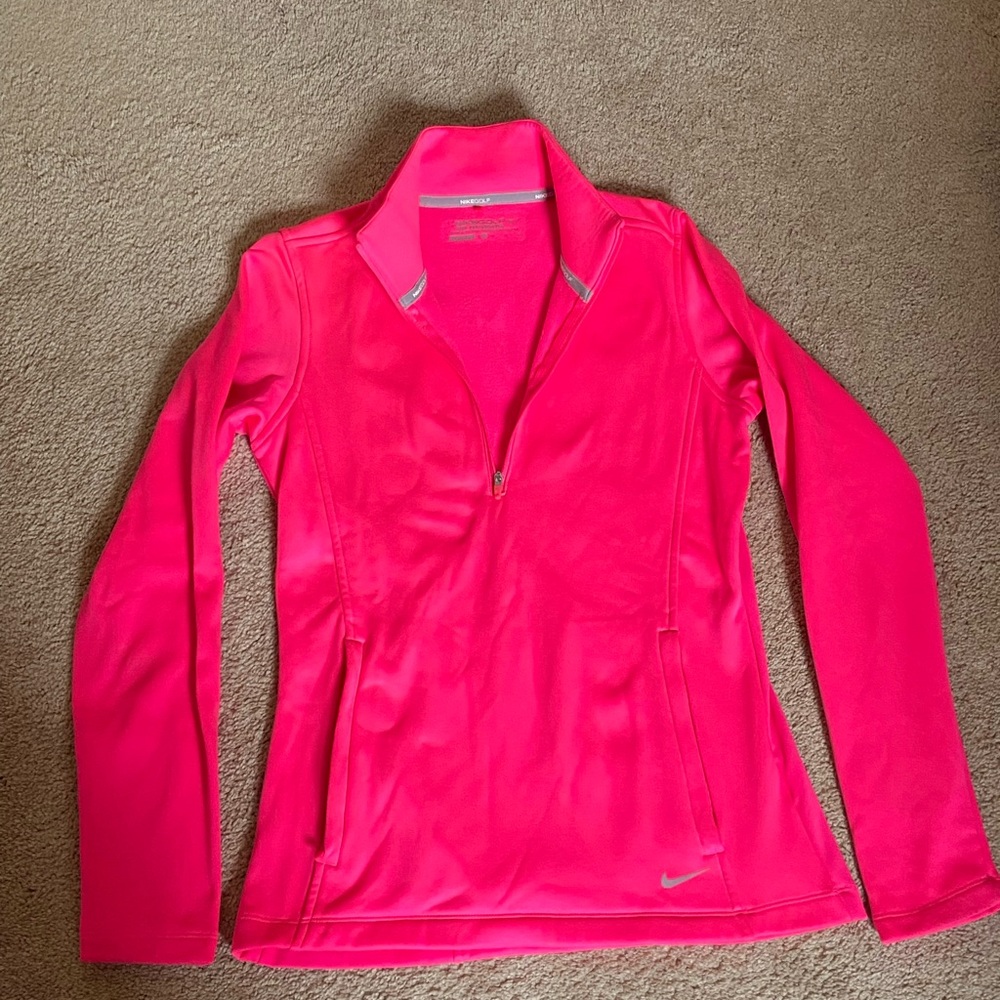 Nike Golf Tour Performance Pull Over 1/4 Zip in Pink size small